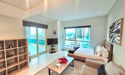 Upgraded Studio near JBR Beach with balcony and Harbour Views