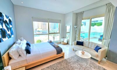 Poolside Studio with Huge Balcony